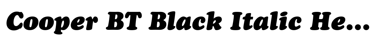 Cooper BT Black Italic Headline